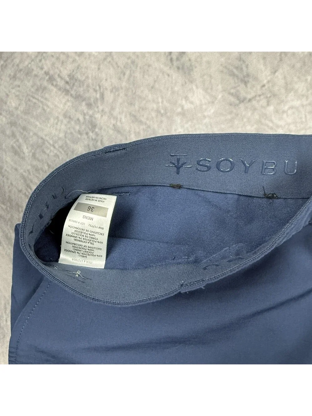 Soybu Golf Shorts Mens 36 NAVY Coastal Sport Performance Stretch Bermuda Hybrid